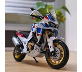Bburago 1/18 HONDA Africa Twin Adventure Motocicleta Modelo Juguete Colección de Coches Autobike Shork-Absorber Off Road Autocycle Juguete White no...