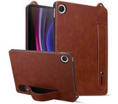 Para Samsung Galaxy Tab A9 X110 X115 Funda Correa de Mano Pie de Cabra Cubierta de Cuero para Tableta - Marrón Multicolor Brown
