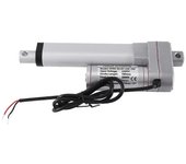 Motor de varilla de empuje eléctrico de 24 V CC -tipo varilla hidráulica Varilla telescópica 3000N Empuje máximo 100 mm Plata Blanco de plata
