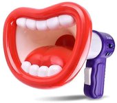 Megafono de boca grande Juguetes Nuevo Megáfono de mano Altavoz para niños Divertido micrófono Sonido Juguete rojo