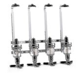 Kabalo acero inoxidable 4 botella óptico pared montaje soporte dispensador Bar Butler para alcohólico bebidas licores - whisky, Ron, Vodka, Gin