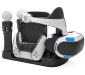 Ps5 / ps4 / vr / move / dualsenses Gamepad Controladores Adaptadores de base de carga multifuncional 6 en 1 Cargador cuádruple Host Base de carga m...