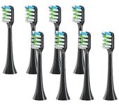 Cabezales de cepillo de dientes de repuesto de 8 piezas para cabezales de cepillo de dientes eléctricos V1X3 / X3U X1 / X3 / X5 negro