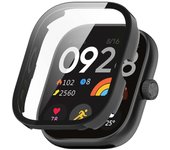 Para Xiaomi Redmi Watch 4 Funda protectora completa Cubierta de reloj de PC con protector de pantalla de vidrio templado - Multicolor Black