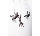 Tsim 3x Bronce Escalada Rapel Hombres Trío Figuras de Adornos Colgantes Conjunto de tres escaladores