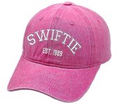 Taylor Swift 1989 Gorra de béisbol de cola de caballo Unisex Mujer Unisex Hombre Messy Bun Snapback Sombrero Sun Sports Trucker Cap Rosa roja