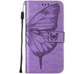Gangxun Funda para Samsung Galaxy A72 5G/4G Flip Funda Funda Cuero Premium Relieve Magnético - Violeta