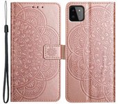 Para Samsung Galaxy A22 5G (versión de la UE) Funda de cuero PU Soporte para teléfono Cartera Multicolor Style D