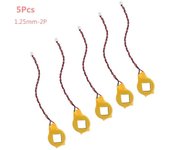 5pcs/set CR2032 2032 Cable de batería 2 pines Placa base portátil BIOS Batería CMOS con cable Desmontar el reemplazo de la batería