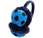 Niños Invierno Cálido Suave Orejeras de Felpa Niños y Niñas Orejeras de Fútbol al Aire Libre Zafiro
