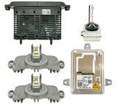 For- Serie 3 F30 F31 F34 2012-2015 Faro delantero Módulo de lastre de xenón Unidad de computadora de control Diodo DRL LED y kit de bombilla D1S Co...