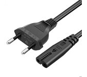 Cable de alimentación de 1,5 m Enchufe UE C7 Cable bipolar 2 para PS5 / PS4 / PS3 / Xbox Series X / S - Negro