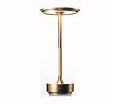 Yuxin Lámpara de mesa inalámbrica Metal regulable Recargable Oro Oro Oro