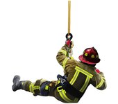 Adornos de bombero de Navidad Decoraciones acrílicas de bombero Colgante colgante de recuerdo de extinción de incendios para decoración de coche de...