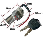 Batería universal Chager Mini Lock con 2 llaves para motocicleta bicicleta eléctrica