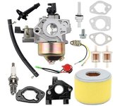 Carburador GX240 para GX 240 8.0HP GX270 GX 270 9HP Motor reemplaza 16100-ZH9-W21 con filtro de aire Plata Negra