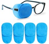 Paquete de 4 parches oculares para niños, niñas, niños, parche ocular derecho e izquierdo para gafas, parche ocular vago para niños que tratan el e...