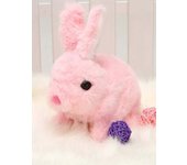 Conejito de peluche interactivo - Conejo eléctrico, caminante, parlante Rosa
