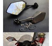 Para Yamaha Yzf R1 R6 R25 R125 R3 R1s R1m Fz6r Espejos Motocicleta Scooter Espejo retrovisor Aspecto de carbono