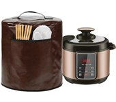Olla a presión eléctrica Cubierta contra el polvo Duradero fácil de almacenar Ajustes limpios Accesorios de cocina Negro