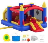 Succebuy Casa inflable de la casa inflable, trampolín de la casa de juegos al aire libre de alta calidad, gorila de salto con soplador, tobogán y b...