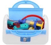 13pcs Doctor Pretend Playset Sound Light Role Play Juguete con estuche de transporte Regalo para niños pequeños Juguete de herramientas KidDoctor
