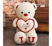 Stuffed Animals 100cm Grande TE AMO Oso de peluche Juguete de peluche Encantador enorme oso suave de peluche Muñeca Amante Oso Juguete para niños R...