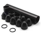 Kit de filtro de combustible de aleación de aluminio de 6 pulgadas 1/2-28 y 5/8-24 tapas roscadas para automóviles y bricolaje g20241318 1  2-28