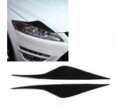 2 piezas de faro delantero ceja negro faro a prueba de desgaste párpado de repuesto para Ford Mondeo MK4 2007 2008 2009 2010 2011 2012 2013