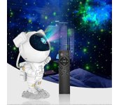 Proyector De Galaxia De Astronauta Luz Nocturna De Cielo Estrellado, Proyector De Estrella De Astronauta Con Nebulosa, Temporizador Y Control Remot...