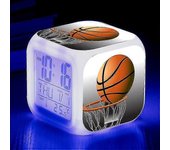 Reloj despertador de baloncesto 7cambio de color multifunción Noctilucence reloj electrónico sala de niños despertador temporizador regalo de cumpl...
