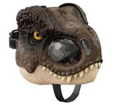 Jurassic World Dinosaur Mask Tyrannosaurus Rex Máscara de Halloween con boca móvil Marrón