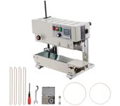 Succebuy Máquina selladora de bolsas continua, ancho de sellado de 0,24-0,47 pulgadas / 6-12 mm, selladora de bolsas de acero al carbono para pelíc...