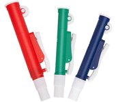 Bombas de pipeta, bombas de mano de laboratorio de 3 piezas: 2 ml azul, 10 ml verde, 25 ml rojo, pipeta de vidrio o plástico Color de la foto
