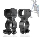 Soporte de bastón para andadores, andadores, sillas de ruedas - Accesorio de soporte universal para muletas, giro 360, 2 piezas