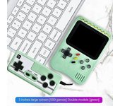 500 Juegos Handheld Consola de juegos para niños 800mah Consola de juegos Macaron Mini Game Machine verde Dobles