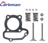 Kit de válvula de escape de admisión de culata Carbman para Yamaha Grizzly 125 YFM125 2004 2005 2006 2007 2008 2009 2010 2011 2012 2013