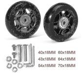 Maleta de caja de carro silencioso Kit de reparación de cojinete de maleta de corredor de goma de rueda universal -45 mm * 18 mm-bebetter 76 mm * 2...