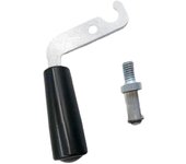 manija de la puerta de la chimenea chimenea robusta fácil de instalar reemplazo doméstico Plata 11 cmx7 cm