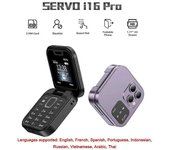 2024 Nuevo teléfono móvil Mini Flip 2 tarjetas SIM Teléfono celular plegable con pantalla pequeña Negro