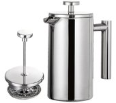 350ml / 800ml / 1000ml Prensa francesa Cafetera de acero inoxidable Cafetera aislada de doble pared Cafetera