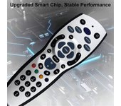 Reemplace el control remoto para el decodificador del Reino Unido URC1652-20R00 por el control remoto HD 4 en 1 REV9.0 Plata Negro