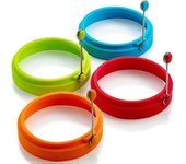 Anillos de huevo silicona para huevos fritos, anillos de cocina de huevo antiadherentes, molde redondo para panqueques, anillo de silicona antiadhe...