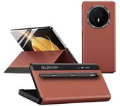 For Honor Magic V3 5G Case View Window Funda de teléfono de cuero PU con lápiz óptico Multicolor Style D