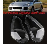 Par compatible de la cubierta de la lente del faro delantero izquierda y derecha para Porsche Cayenne 2008 2009 2010