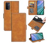 Funda para Oppo Reno 6 Pro Plus 5g Wallet Funda de cuero magnética compatible con Oppo Reno 6 Pro Plus 5g Amarillo