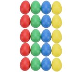 20Pcs Shaker Eggs Agitador de huevos musical de plástico con 4 colores Juguetes de percusión de huevos Maracas para niños