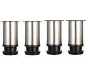 4pcs pies de muebles de acero inoxidable, patas ajustables, patas de gabinete, patas de mesa gruesas, altura ajustable con tornillos de acero inoxi...