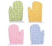 4pcs Guantes de Horno Guantes de Horno Guantes de Horno para Hornear Niños Guantes de Horno Resistentes al Calor Para Cocinar-YuJia Color surtido