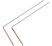 2pcs Varilla de radiestesia Varilla de radiestesia de latón Varilla de sonda de adivinación portátil Varilla de sondeo portátil